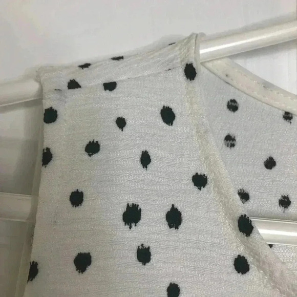 Renee C. Tank  Top Polka Dots White & Black Size Small - Picture 5 of 16